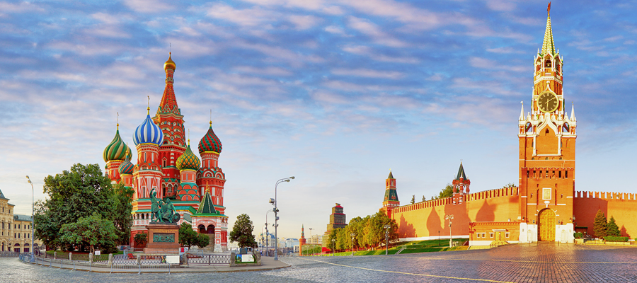 Catedral de São Basílio na Praça Vermelha em Moscou, Rússia