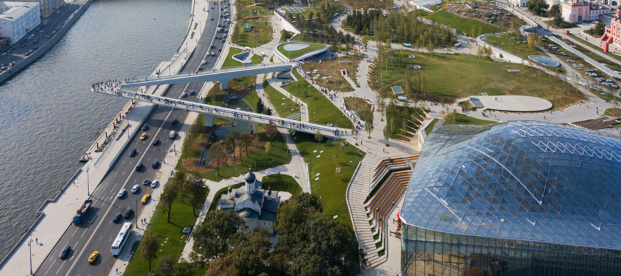 Parque Zaryadye em Moscou, Rússia