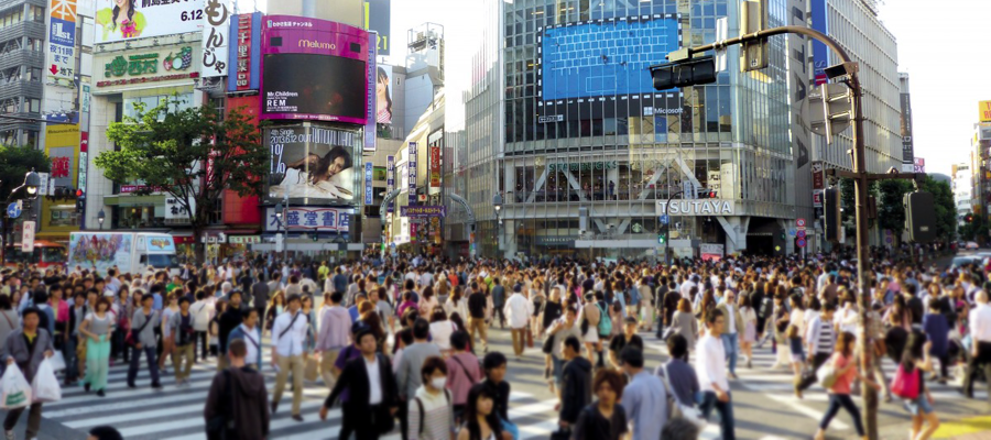 Maior cruzamento do mundo em Shibuya