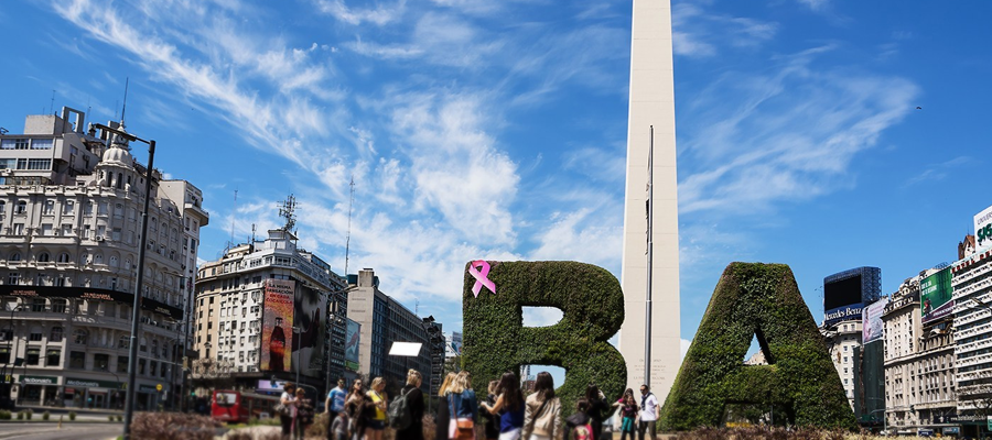 As ruas movimentadas de Buenos Aires