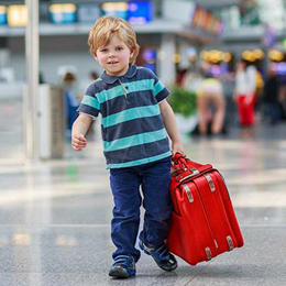 Crianças viajando desacompanhadas