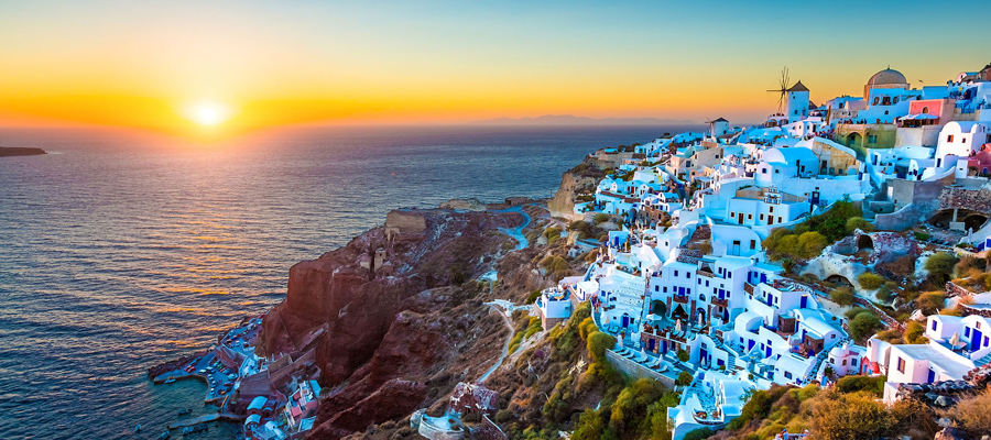 Oia em Santorini na Grécia